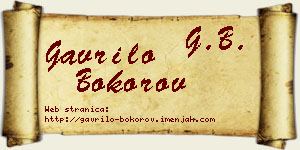 Gavrilo Bokorov vizit kartica